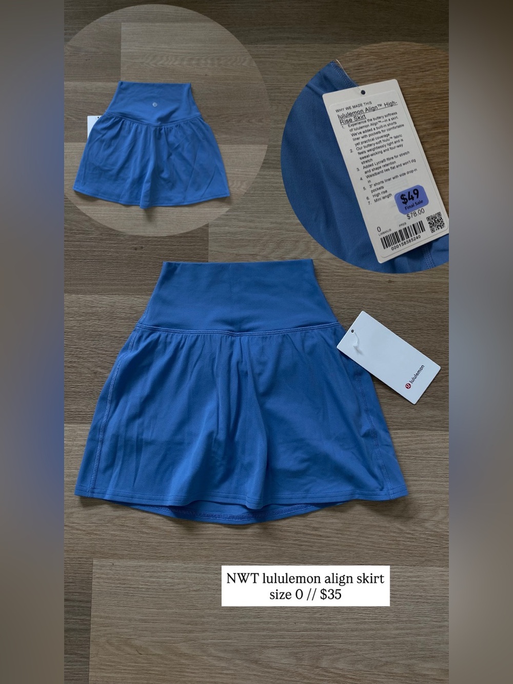 NWT lululemon align skirt size 0